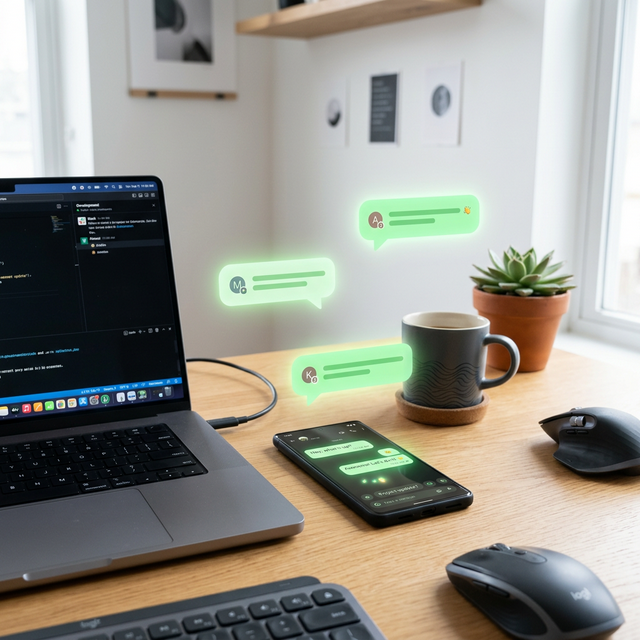 Tela de aplicativo de mensagens